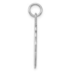 Sterling Silver Rh-plt Engraveable Polished Front/Satin Back Disc Charm - Image 2