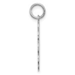 Sterling Silver Rh-plt Engraveable Polished Front/Satin Back Disc Charm - Image 2