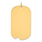 Sterling Silver GP Engraveable Dog Tag Polished Disc Charm