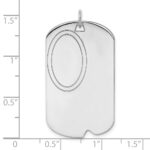 SS Rh-plt Engraveable Dog Tag Polished Front/Satin Back Disc Charm - Image 3