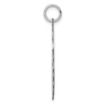 SS Rh-plt Engraveable Heart Patterned Polished Front/Satin Back Disc - Image 2