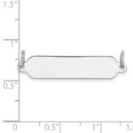 Sterling Silver Rh-plt Engraveable Polished Front/Satin Back Plate - Image 3