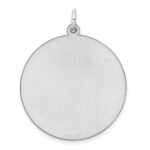 Sterling Silver Rhod-plated ENG. Round Polish Front/Satin Back Disc Charm - Image 6