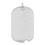 Sterling Silver Rhodium-plated Engraveable Dog Tag Disc Charm - Image 4