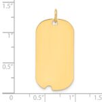 Sterling Silver GP Engraveable Dog Tag Polished Disc Charm - Image 3