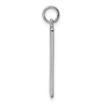 Sterling Silver Rhod-plate Eng. Rect. Polish Front/Satin Back Disc Charm - Image 2