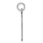 Sterling Silver Rhod-plate Eng. Rect. Polish Front/Satin Back Disc Charm - Image 3