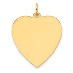 Sterling Silver GP Engraveable Heart Polished Disc Charm