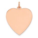 Sterling Silver RG Plated Engraveable Heart Polished Front/Satin Back Disc