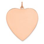 Sterling Silver RG Plated Eng. Heart Polish Front/Satin Back Disc Charm
