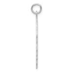 Sterl Silver Rh-plt Engraveable Boy Polished Front/Satin Back Disc Charm - Image 2
