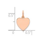 Sterling Silver RG Plated Engraveable Heart Polished Front/Satin Back Disc - Image 4