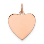 Sterling Silver RG Plated Engraveable Heart Polished Front/Satin Back Disc