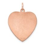 Sterling Silver RG Plated Eng. Heart Polish Front/Satin Back Disc Charm - Image 2