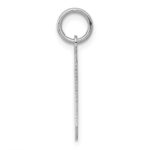 Sterling Silver/Rhodium-plated Polished Number 0 Charm - Image 2