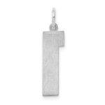Sterling Silver/Rhodium-plated Polished Number 1 Charm - Image 4