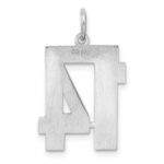 Sterling/Silver Rhodium-plated Polished Number 14 Charm - Image 4
