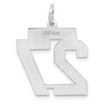 Sterling/Silver Rhodium-plated Polished Number 27 Charm - Image 4