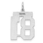 Sterling/Silver Rhodium-plated Polished Number 81 Charm - Image 4