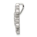 Sterling Silver Rhodium-plated CZ Snowflake Chain Slide - Image 2