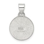 Sterling Silver 4 Leaf Clover Clear Enamel Pendant - Image 4