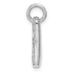 Sterling Silver Rhodium Plated CZ Peace Dove Charm - Image 2