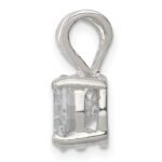 Sterling Silver Round CZ Pendant - Image 2