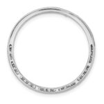Sterling Silver Rhodium-platedCZ Chain Slide Pendant - Image 4