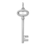 Sterling Silver Rhodium-plated Key Pendant