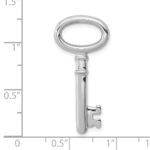Sterling Silver Rhodium-plated Key Pendant - Image 3
