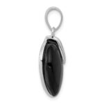 Sterling Silver Onyx Heart Pendant - Image 2