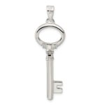 Sterling Silver Polished Key Pendant - Image 4