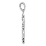 Sterling Silver Rhodium Plated Stellux Crystal Snowflake Pendant - Image 2