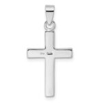Sterling Silver Rhodium Plated Stellux Crystal Cross Pendant - Image 4