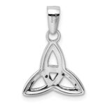 Sterling Silver Rhodium-plated Trinity Pendant - Image 4