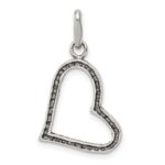 Sterling Silver CZ Heart Pendant - Image 4