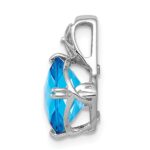 Sterling Silver Rhodium-plated Blue Topaz Pendant - Image 2