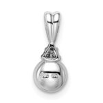 Sterling Silver Rhod Plated Diamond and FW Cultured Pearl Pendant - Image 3