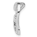Sterling Silver Rhodium Plated Diamond Double Heart Pendant - Image 2
