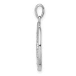 Sterling Silver Rhodium Plated Diamond Pendant - Image 2