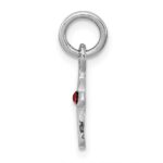 Sterling Silver RH-pltd Child's Jan Red Preciosca Crystal Cross Pendant - Image 2