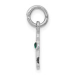 Sterling Silver RH-pltd Child's May Green Preciosca Crystal Cross Pendant - Image 2