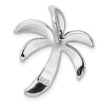 Sterling Silver Rhodium-plated Created Blue Opal Palm Tree Slide - Image 4