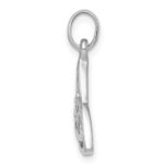 Sterling Silver Rhodium-plated Polished Celtic Symbol Pendant - Image 2