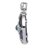 Sterling Silver Rhodium-plated w/Sodalite & Blue Topaz Pendant - Image 2