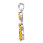 Sterling Silver Rhodium-plated Citrine Pendant - Image 2