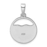 Sterling Silver Rhodium-plated Created Opal Starfish Ocean Pendant - Image 3