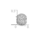 Sterling Silver Rhodium-plated CZ Bead Pendant - Image 4