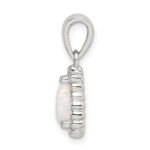 Sterling Silver Lab Created Opal Pendant - Image 2
