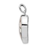 Sterling Silver Rhodium-plated Mother of Pearl Ash Holder Pendant - Image 2